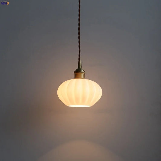 Decorbites™ Kupferweißes Glas-LED-Hängeleuchte für modernes Wohnzimmer-Dekor