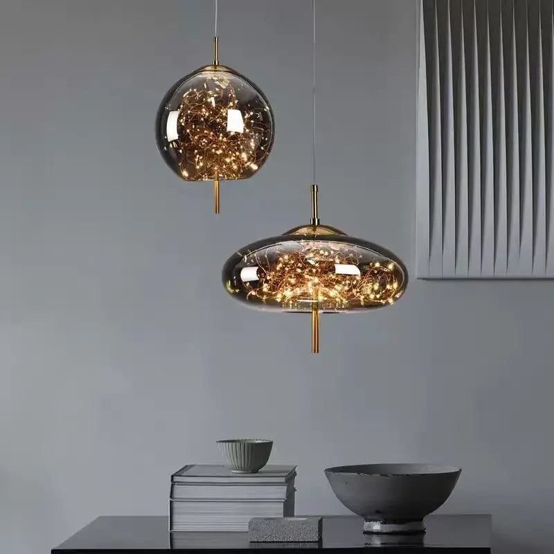 Decorbites™ Glas-Hängeleuchten: Moderne LED-Deckenleuchter für Schlafzimmer & Badezimmer