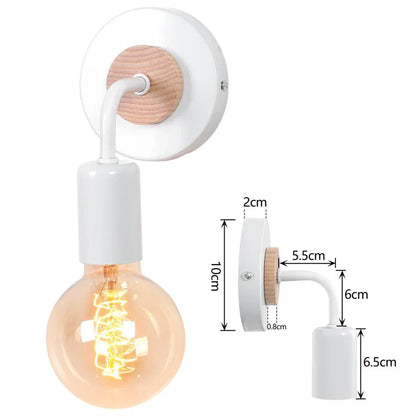 Decorbites™ Industrielle LED Wandlampe Retro-Loft-Lampe E27 Eisenlampenschirm Wandleuchte