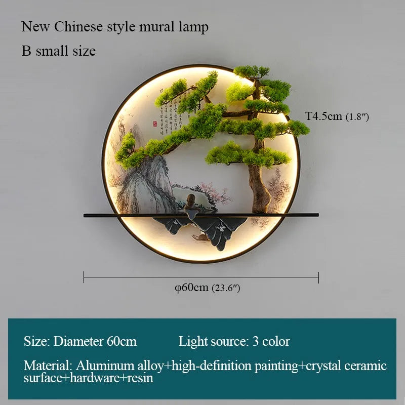 DecorBites™ Landscape Mural Sconces Lamp LED for Home Living Bedroom