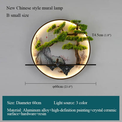 DecorBites™ Landscape Mural Sconces Lamp LED for Home Living Bedroom
