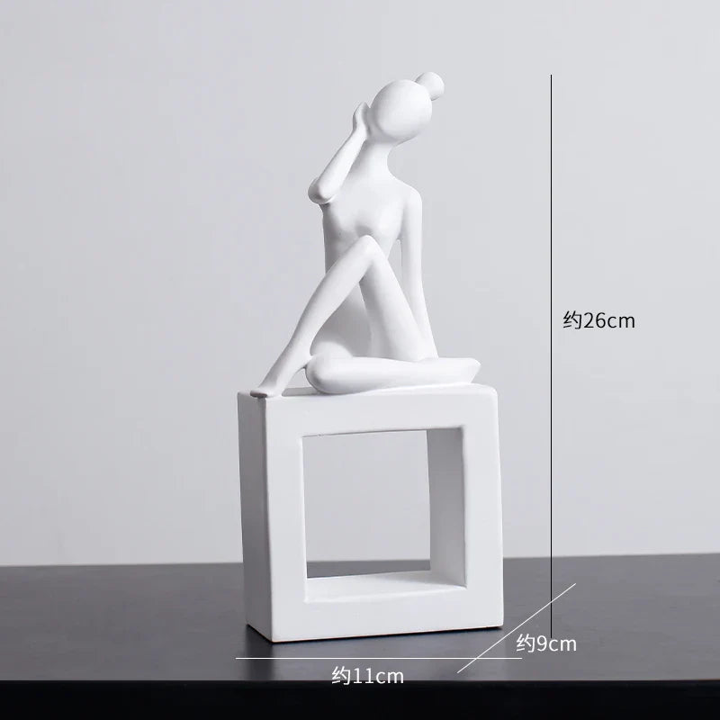Decorbites™ Abstrakte Harz-Skulptur Moderne Schreibtisch-Dekoration Minimalistische Figuren Ornamente