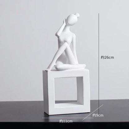 Decorbites™ Abstrakte Harz-Skulptur Moderne Schreibtisch-Dekoration Minimalistische Figuren Ornamente