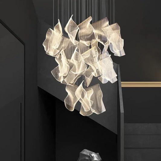 Decorbites™ LED-Kronleuchter: Moderne verstellbare Hängelampe für die Beleuchtung von Wohnzimmer und Treppenhaus