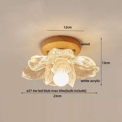 Decorbites™ Würfel Holz Kupfer LED Deckenleuchte Vintage Loft Deckenlampe