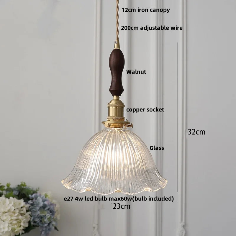 DecorBites™ Glass Knob Switch LED Pendant Light - Nordic Modern Adjustable Hanging Lamp
