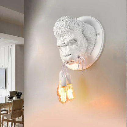 Decorbites™ Gorilla-Harz-Wandlampe: Modern-retro Tier-LED-Heimdekoration Nachttischbeleuchtung