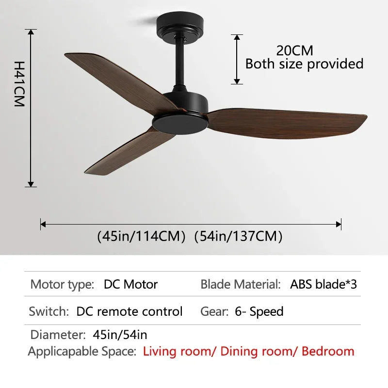 Decorbites™ 58-Zoll Deckenventilator in Schwarz mit Fernbedienung für gewerbliche Nutzung