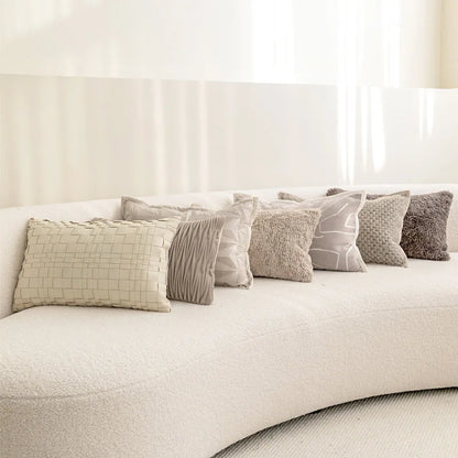 DecorBites™ Light Grey Coffee Texture Pillow Covers - Modern Simplicity Cushion Cover for Home