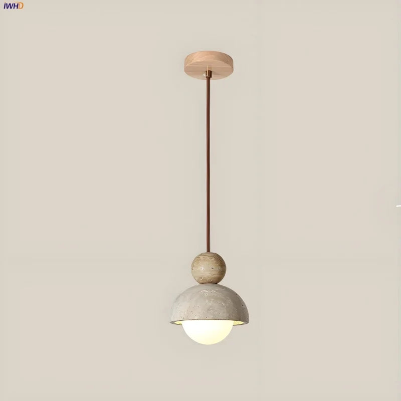 Decorbites™ Glas-Kugelleuchte - Verstellbares Kabel, LED, Gelber Travertin Weiß, Esszimmer