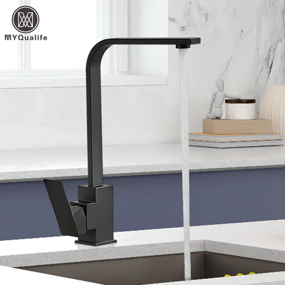 Decorbites™ Küchenarmatur: Chrom/Gold 360° Drehbarer Mischbatterie, Aufsatzmontiert für Waschbecken