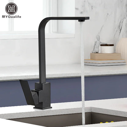 Decorbites™ Küchenarmatur: Chrom/Gold 360° Drehbarer Mischbatterie, Aufsatzmontiert für Waschbecken