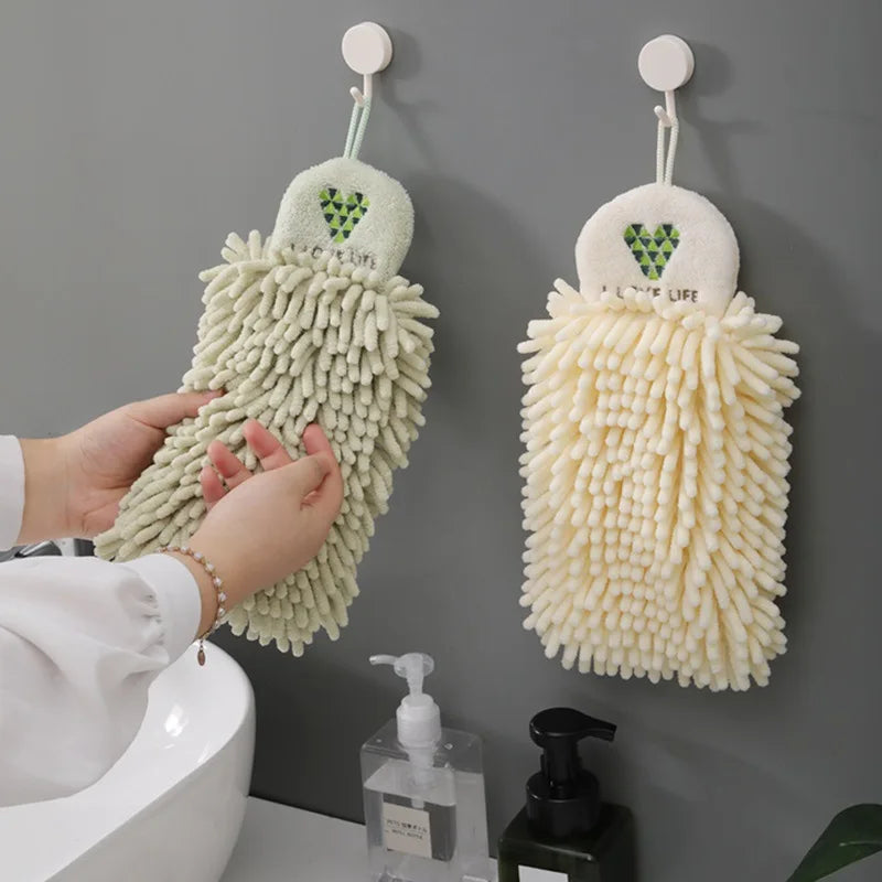 DecorBites™ Embroidered Microfiber Hand Towel: Soft, Quick Dry, Portable for Kitchen, Bathroom, Travel