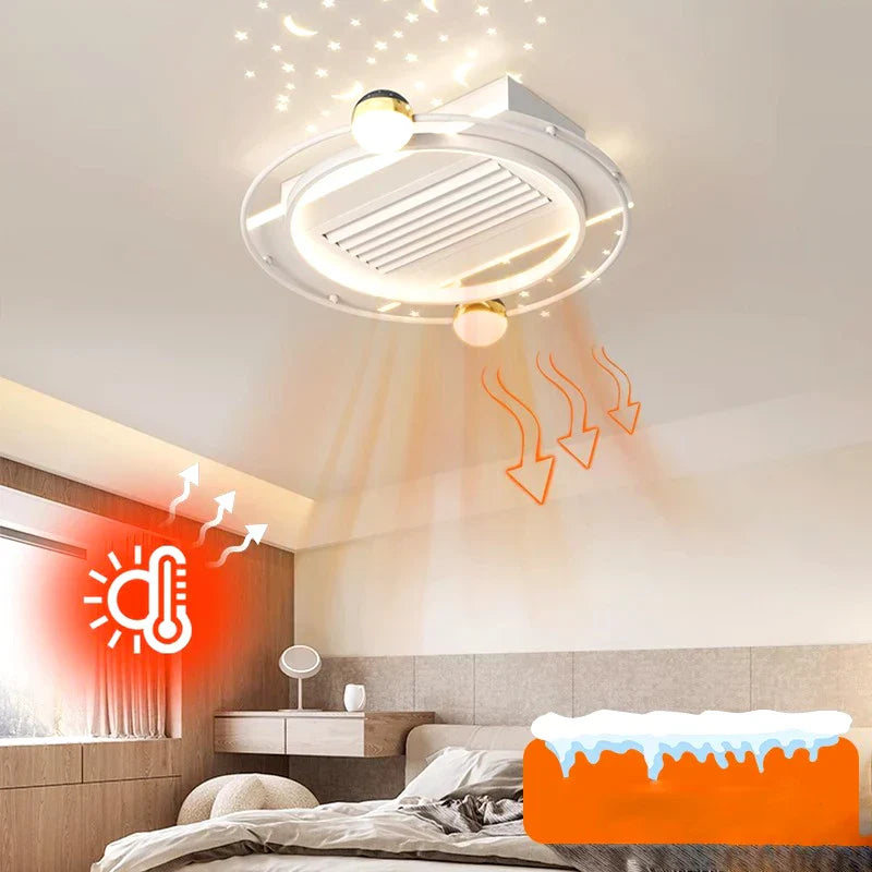 Decorbites™ Kinderzimmer-Deckenventilator mit Fernbedienung und modernem LED-Licht