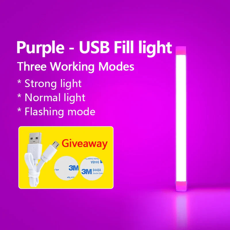 Decorbites™ LED-Auflichtm: Wiederaufladbare farbenfrohe Selfie-Lampe für Fotografie und Videos