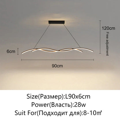 Modern Minimalist White Aluminum LED Pendant Light
