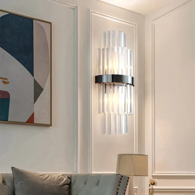 DecorBites™ Crystal LED Wall Lamp Modern Luxury Light Gold Sconces for Living Room Bedroom