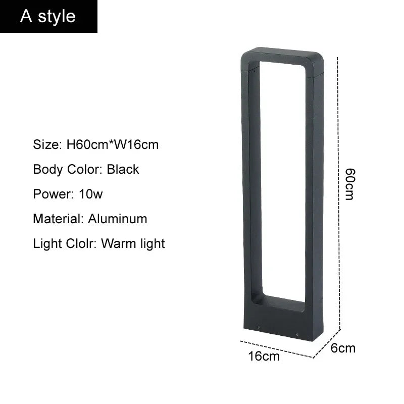 Decorbites™ LED Rasenlampe: Wasserdicht 10W moderne Aluminium-Gartenlampe für Villenhof-Landschaft und Pfostenhüllen