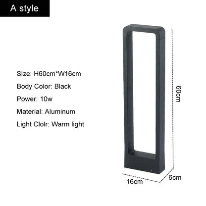 Decorbites™ LED Rasenlampe: Wasserdicht 10W moderne Aluminium-Gartenlampe für Villenhof-Landschaft und Pfostenhüllen