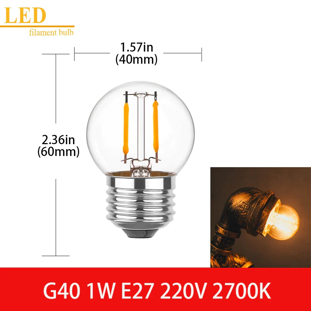 Clear Glass Vintage Bulb