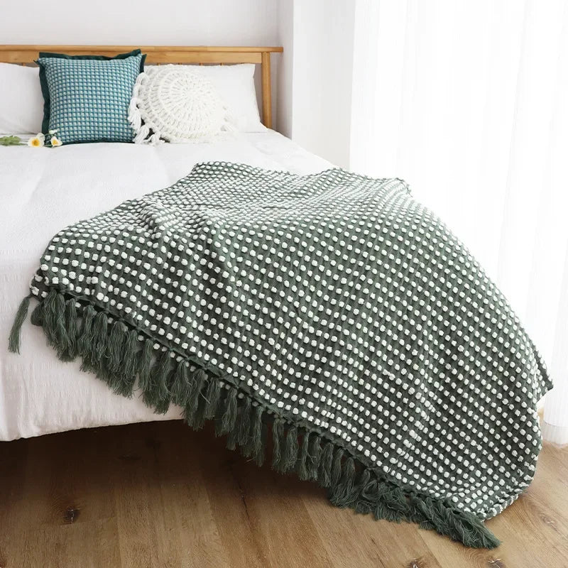 White Nordic Travel Blanket