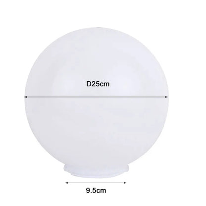 DecorBites™ Acrylic Round Globe Lamp Shade for Outdoor Post Pillar Lawn Lighting