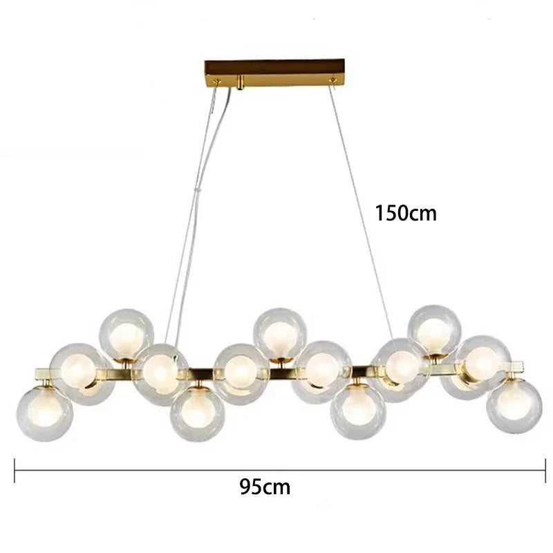 DecorBites™ Glass Ball LED Pendant Lights for Home Decor and Luminaires