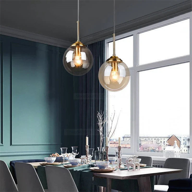 Decorbites™ Glas-Kugeln-Wandlampen LED Vintage Spiegel Nachttisch Schlafzimmerleuchte Modern Nordischer Stil