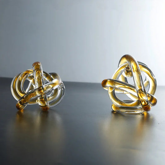 Decorbites™ Glas-Knoten-Twist-Skulptur-Dekoration Geometrische Dekorative Heim-Figuren