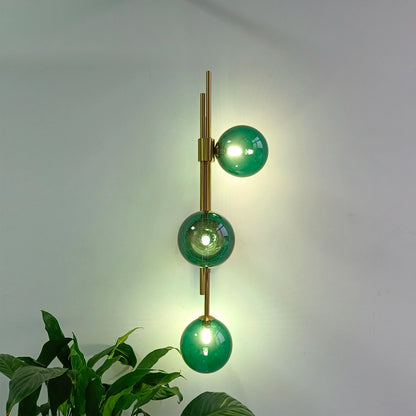 Decorbites™ Grüne Weiße Glasball-Wandlampen Nordisch Heimdekoration Nachttisch-Wandleuchte Goldene Leuchten