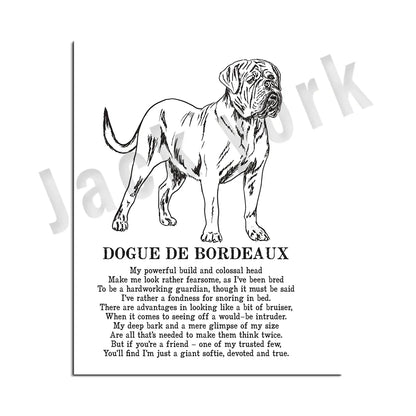 Decorbites™ Hunderassen-Poster: Chinesischer Nackthund, Chesapeake Bay Retriever, Brüsseler Griffon, + Mehr