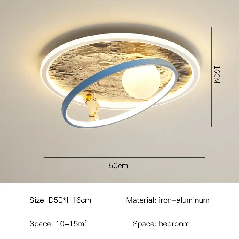 Blue Pink Moon Ceiling Light