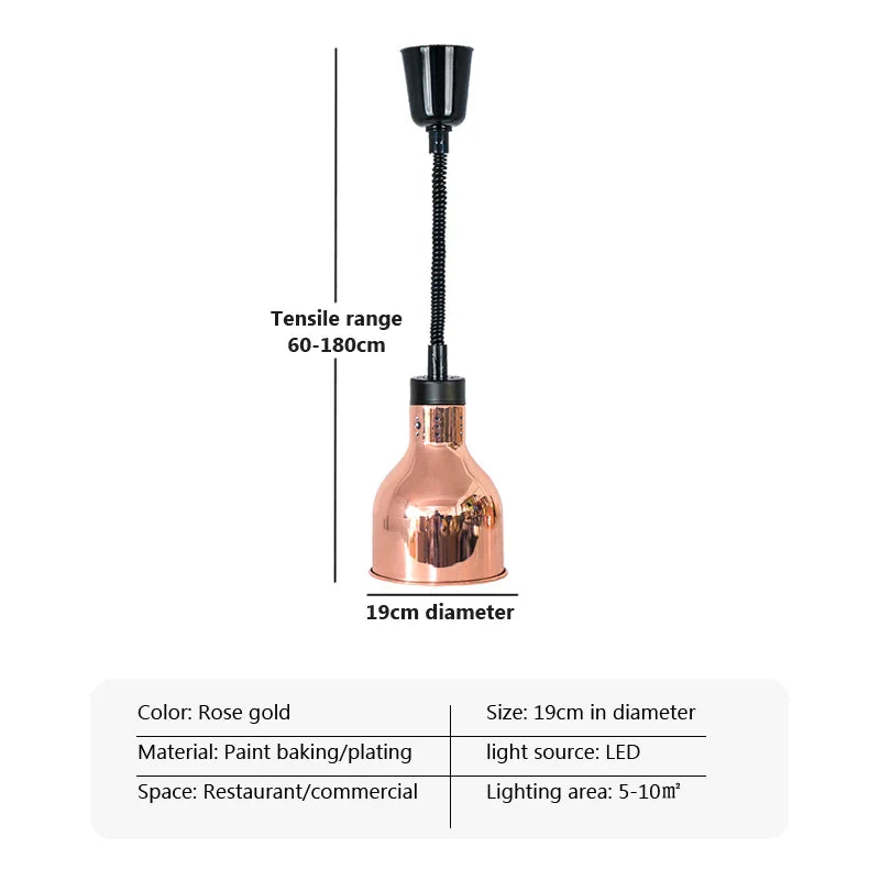 Decorbites™ Elektrische Heizlampe Teleskop-Aufhängung zur Lebensmittelkonservierung für Restaurants