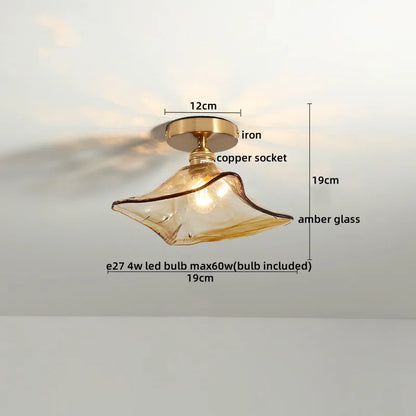 Decorbites™ Grüne Glas-LED-Deckenleuchte für die Beleuchtung von Wohnzimmer, Flur und Heim