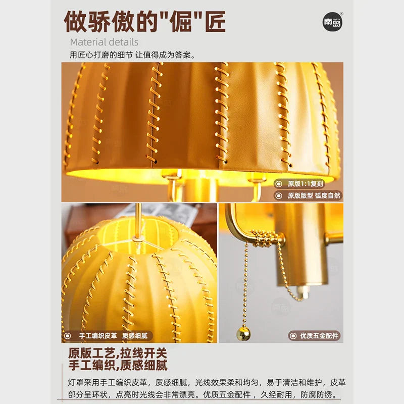 Decorbites™-Leder-Lüster: Europäisches Design für das Schlafzimmer mit einer Lampe