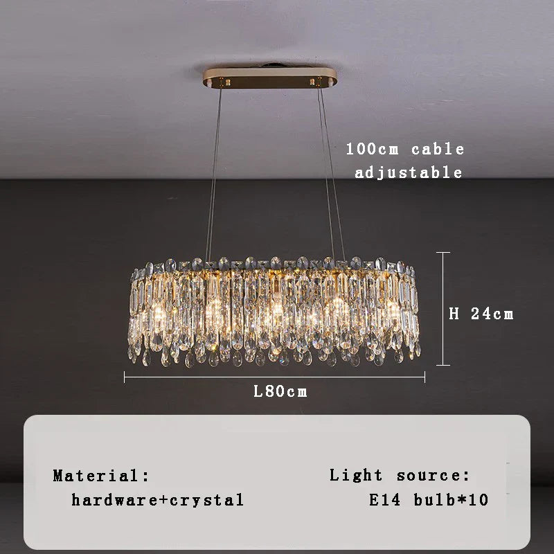 Decorbites™ Kristallanhänger-Lüster für Wohnzimmer Schlafzimmer - Luxus-Hanglampe von Lamparas Lustres