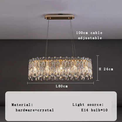 Decorbites™ Kristallanhänger-Lüster für Wohnzimmer Schlafzimmer - Luxus-Hanglampe von Lamparas Lustres