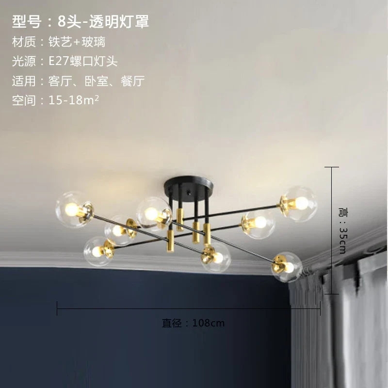 Decorbites™ Glasball-LED-Kronleuchter für moderne Beleuchtung im Wohnzimmer und in der Küche