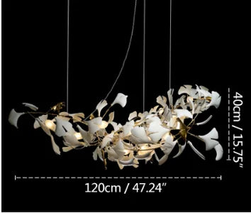 Gold Porcelain Pendant Light