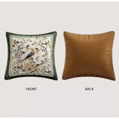 DecorBites™ Dream Floral Birds Print Oriental Cushion Covers for Luxury Sofa
