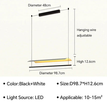 Decorbites™ Lamina LED-Pendelleuchte: Minimalistisches Design für Büro, Wohnzimmer, Restaurant, Bar.