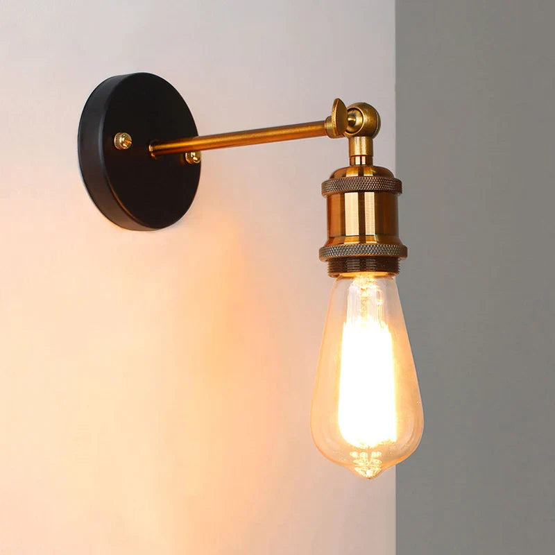 Decorbites™ Industrielle Vintage-Loft-Stil Wandlampe Nachttischleuchte Wandleuchte Glas Eisen Kunst E27