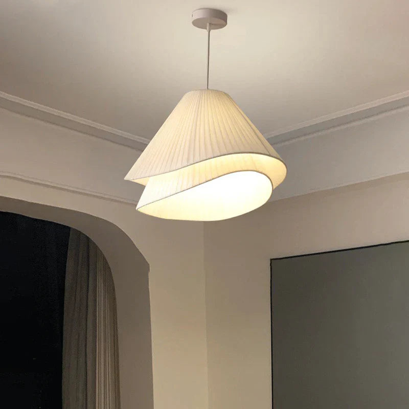Decorbites™-Creme-Stoff-LED-Pendantleuchter für nordisches minimalistisches Heimdekoration