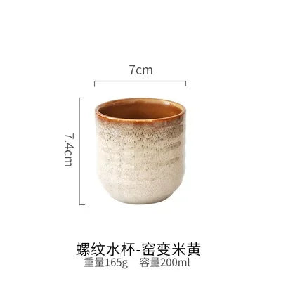 Decorbites™ Japanischer Stil Keramik Teetasse Porzellan Trinkgefäß Becher - 1 Stk.