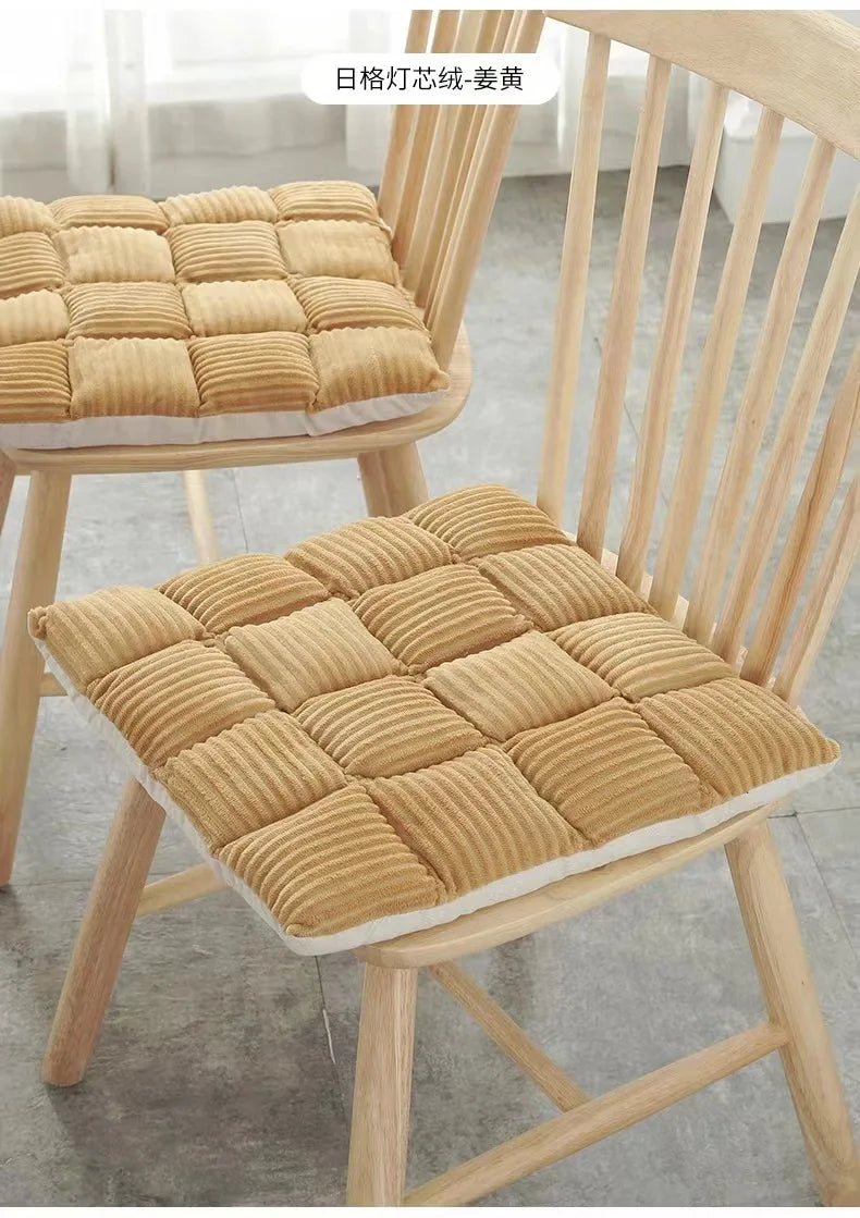 Decorbites™ Samtstoff-Kissen: Karo-Gestricktes Verdicktes Bürostuhl-, Esszimmerstuhl-, Sofa- oder Bodensitzkissen
