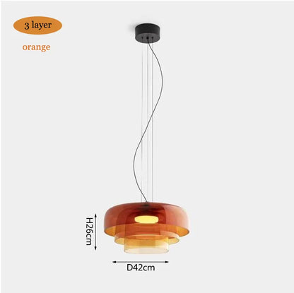 Decorbites™ Levels Bunte Glasanhängerleuchte: Moderne LED-Kronleuchter für Esszimmer, Bar und Wohnzimmer