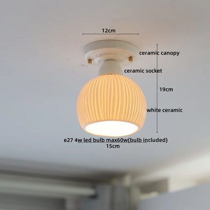 DecorBites™ LED Canopy Ceiling Light Glass Copper Luminaria De Teto