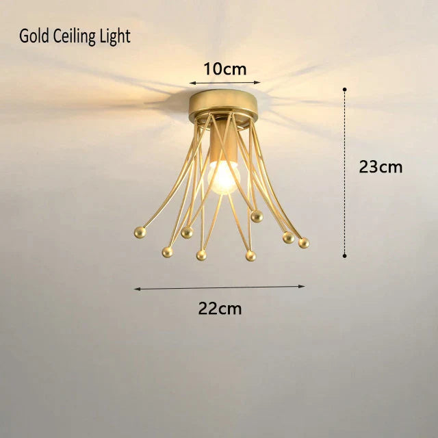 Gold Crown Ceiling Light