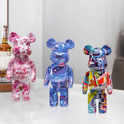 Decorbites™ Graffiti-Bär 27 cm Figur | Moderne Wohnaccessoires Statue & Sparschwein