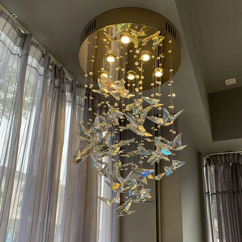 Decorbites™ Kristall-Treppenhaus-Lüster: Luxuriöse LED-Hängeleuchten für das moderne Wohnzimmer